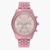 Michael Kors Lexington Chronograph Pink Dial Pink Steel Strap Watch for Women - MK8792 Authentic Buy Shop Now