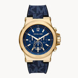 Michael Kors Dylan Chronograph Blue Dial Blue Rubber Strap Watch For Men - MK8936 Authentic Buy Shop Now