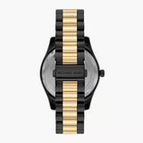 Michael Kors Lexington Quartz Black Dial Two Tone Steel Strap Watch For Men - MK8948 Authentic Buy Shop Now