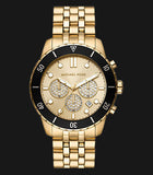 Michael Kors Cunningham Chronograph Gold Dial Gold Steel Strap Watch For Men - MK8963 Authentic Buy Shop Now