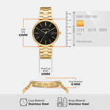Michael Kors Blake Quartz Black Dial Gold Steel Strap Watch for Men - MK9136 Authentic Buy Shop Now