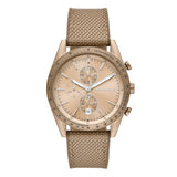 Michael Kors Warren Chronograph Beige Dial Beige Nylon Strap Watch for Men - MK9145 Authentic Buy Shop Now