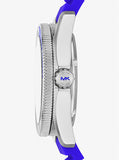 Michael Kors Maritime Three-Hand Analog Blue Dial Blue Silicone Strap Watch for Men - MK9156 Authentic Buy Shop Now