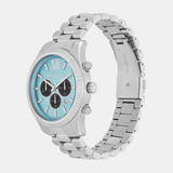 Michael Kors Lexington Chronograph Blue Dial Silver Steel Strap Watch for Men - MK9165 Authentic Buy Shop Now
