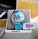 Michael Kors Janelle Quartz Blue Dial Blue Rubber Strap Watch For Women - MK7350 Authentic Buy Shop Now