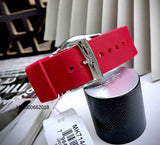 Michael Kors Janelle Three Hand Red Dial Red Rubber Strap Watch For Women - MK7144 Authentic Buy Shop Now