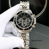 Michael Kors Bayville Chronograph Black Dial Two Tone Steel Strap Watch For Women - MK8872 Authentic Buy Shop Now