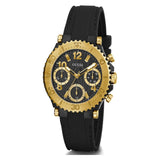 Guess Cosmic Multifunction Black Dial Black Silicone Strap Watch For Women - GW0466L1 Authentic Buy Shop Now