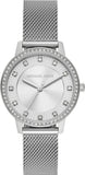 Michael Kors Quartz Crystals White Dial Silver Mesh Strap Watch for Women - MKO1013 Authentic Buy Shop Now