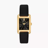 Michael Kors Monroe Three Hand Black Dial Black Leather Strap Watch for Women - MKO1027 Authentic Buy Shop Now