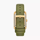 Michael Kors Monroe Three-Hand Silver Dial Green Leather Strap Watch for Women - MKO1028 Authentic Buy Shop Now