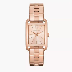 Michael Kors Monroe Three Hand Rose Gold Dial Rose Gold Steel Strap Watch for Women - MKO1032 Authentic Buy Shop Now
