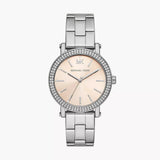 Michael Kors Corey Three Hand Pink Dial Silver Steel Strap Watch for Women - MKO1050 Authentic Buy Shop Now