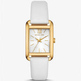 Michael Kors Petite Quartz White Dial White Leather Strap Watch for Women - MKO1059 Authentic Buy Shop Now