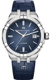 Maurice Lacroix Aikon Automatic Blue Dial Blue Leather Strap Watch For Men - AI6008-ss001-430-1 Authentic Buy Shop Now