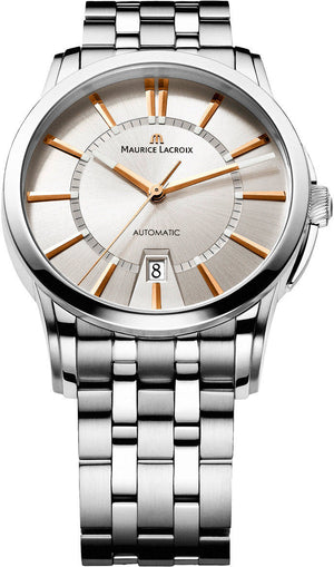 Maurice Lacroix Pontos Date Silver Dial Silver Steel Strap Watch For Men - PT6148-SS002-131-1 Authentic Buy Shop Now
