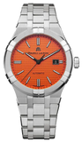 Maurice Lacroix Aikon Limited Edition Automatic Date Orange Dial Silver Steel Strap Watch For Men - AI6008-SS00F-530-1 Authentic Buy Shop Now