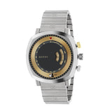 Gucci Grip Chronograph Disney Black Dial Silver Steel Strap Watch For Men - YA157307 Authentic Buy Shop Now