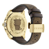 Gucci Dive Doraemon Brown Dial Brown Leather Strap Watch For Men - YA136334 Authentic Buy Shop Now