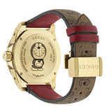 Gucci Dive Doraemon Quartz Brown Dial Brown Leather Strap Watch For Men - YA136335 Authentic Buy Shop Now