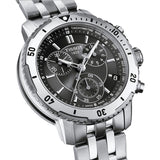 Tissot PRS 200 Grey Dial Chronograph Grey Dial Silver Steel Strap Watch For Men - T067.417.11.051.00 Authentic Buy Shop Now