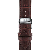 Tissot T Classic Tradition Powermatic 80 Open Heart Silver Dial Brown Leather Strap Watch for Men - T063.907.16.038.00 Authentic Buy Shop Now