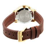 Movado Bold Gold Dial Brown Leather Strap Watch for Women - 3600437 Authentic Buy Shop Now
