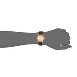 Movado Bold Rose Gold Dial Brown Leather Strap Watch For Women - 3600438 Authentic Buy Shop Now