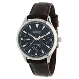 Movado Heritage Moonphase Blue Dial Brown Leather Strap Watch For Women - 3650009 Authentic Buy Shop Now