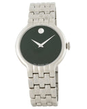 Movado Classic Quartz Black Dial Silver Steel Strap Watch for Men - 0606337 Authentic Buy Shop Now