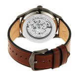 Fossil Forrester Automatic Skeleton Grey Dial Brown Leather Strap Watch for Men - ME3178 Authentic Buy Shop Now