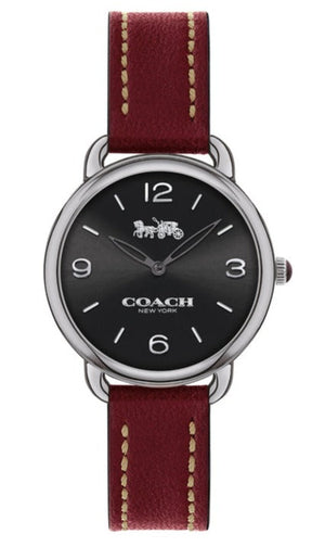 Coach Delancey Black Dial Brown Leather Strap Watch for Women - 14502792 Authentic Buy Shop Now
