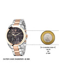 Maserati Traguardo Chronograph Brown Dial Two Tone Steel Strap Men's Watch - R8873612003 Authentic Buy Shop Now