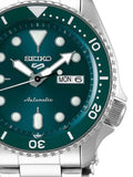 Seiko 5 Sports Automatic Green Dial Silver Steel Strap Watch For Men - SRPD61K1 Authentic Buy Shop Now