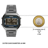 Fossil Retro Digital Black Dial Black Steel Strap Watch for Men - FS5846 Authentic Buy Shop Now