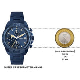 Fossil Bronson Chronograph Blue Dial Blue Steel Strap Watch for Men - FS5916 Authentic Buy Shop Now