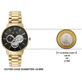 Armani Exchange Cayde Chronograph Black Dial Gold Steel Strap Watch for Men - AX2747 Authentic Buy Shop Now