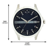 Armani Exchange Hampton Chronograph Blue Dial Brown Leather Strap Watch For Men - AX2133 Authentic Buy Shop Now