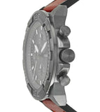Fossil Bronson Chronograph Grey Dial Brown Leather Strap Watch for Men - FS5855 Authentic Buy Shop Now