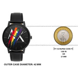 Armani Exchange Cayde Analog Black Dial Black Leather Strap Watch For Men - AX7120 Authentic Buy Shop Now
