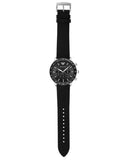 Emporio Armani Mario Chronograph Black Dial Black Leather Strap Watch For Men - AR11243 Authentic Buy Shop Now
