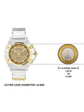 Versace Icon Active Chronograph Gold Dial White Silicone Strap Watch for Men - VEZ700121 Authentic Buy Shop Now