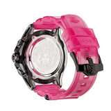 Versace Icon Active Chronograph Quartz Black Dial Pink Rubber Strap Watch For Men - VEZ700221 Authentic Buy Shop Now