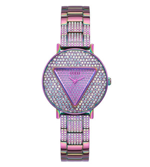 Guess Trend Diamonds Purple Dial Purple Steel Strap Watch for Women - GW0512L4 Authentic Buy Shop Now