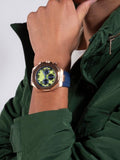 Guess Empire Analog Quartz Lime Green Dial Blue Silicon Strap Watch for Men - GW0583G3 Authentic Buy Shop Now