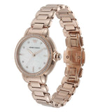 Emporio Armani Aira Three Hand Mother of Pearl Dial Rose Gold Steel Strap Watch For Women - AR11523 Authentic Buy Shop Now