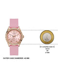 Guess Sparkling Diamonds Pink Dial Pink Rubber Strap Watch for Women - W0032L9 Authentic Buy Shop Now