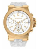 Michael Kors Dylan Chronograph White Dial White Rubber Strap Watch For Men - MK8937 Authentic Buy Shop Now