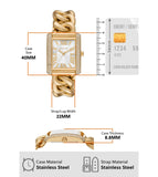 Michael Kors Emery Three Hand Silver Dial Gold Steel Strap Watch For Women - Mk7300 Authentic Buy Shop Now