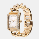 Michael Kors Emery Three Hand Silver Dial Gold Steel Strap Watch For Women - Mk7300 Authentic Buy Shop Now